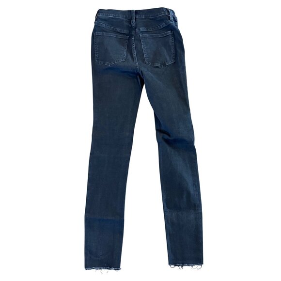 Free People Distressed Skinny Jeans Womens W28 Black High-Rise Stretch Denim Rip - Picture 2 of 5